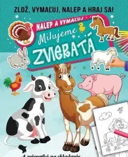 Milujeme zvieratá - nalep a vymaľuj