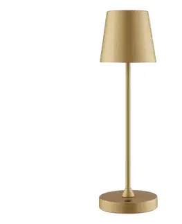 Brilliant - LED nabíjateľná stmievateľná dotyková stolná lampa ELORA LED/2,5W/5V 2700K IP44 zlatá G60245/16