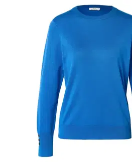 Pulóver z jemného úpletu, modrý