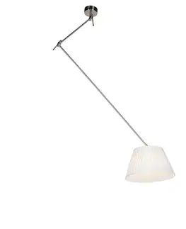 Osvetlenie na záves s pleteným tienidlom krémovej farby 35 cm - Blitz
