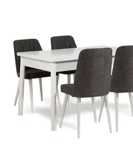Set stola a stoličiek (5 kusov) Costa White-Anthracite