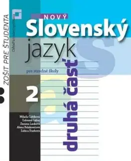 Nový Slovenský jazyk pre SŠ 2 – Zošit pre študenta 2. časť - Milada Caltíková