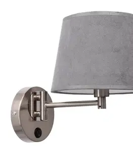 Nástenná lampa Ibis saténová 1x40W E14 grafitové tienidlo