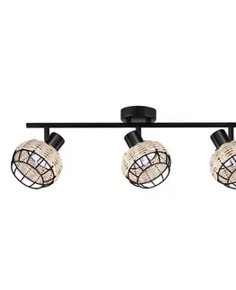 Juicy lampa sufitowa listwa czarny 3x40W E14 klosz czarny