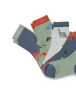 Detské ponožky, 5 párov, dinosaurus