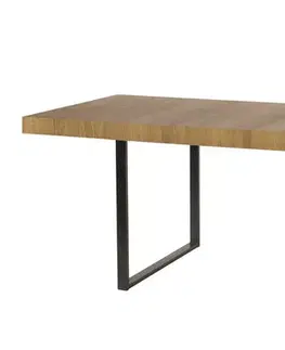 MAGNOLIA 40 rozkladací jedálenský stôl, dub rustikal/čierna