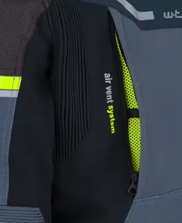 W-TEC Modock bunda čierno-modro-fluo žltá - 3XL