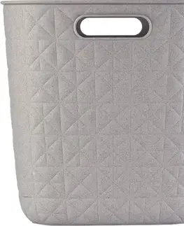 CURVER Košík SOFTEX 15L kocka recyklovaný plast | sivá