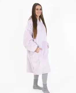 MKLozkoviny.sk Baránková mikina mikroplyš – Laura lila veľkosť L