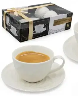 Kinekus Šálka s podšálkou 220 ml 2+2 sada, jemný 3D reliéf