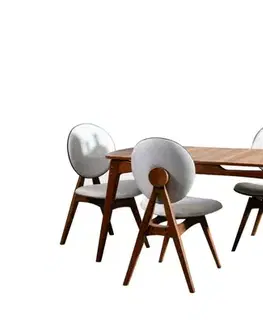 Set stola a stoličiek (5 kusov) Touch Wooden - Cream