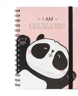 Legami Zápisník veľký špirálový linajkový Panda - Legami