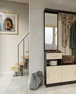 MÁŠA SET 1 predsieňová zostava, wenge / dub mliečny