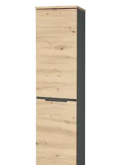 BURGON 05 kancelárska skriňa, dub Artisan / grafit