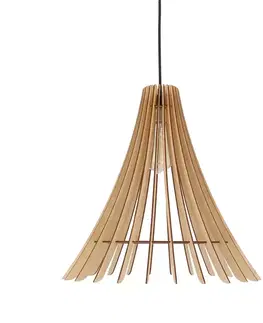 Závesná lampa Eco 1 1x40 e27 Drevené tienidlo