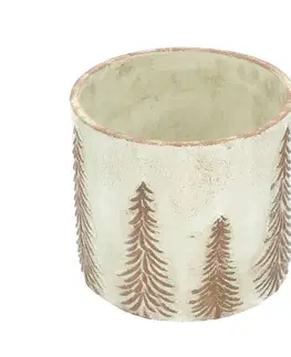 Dekoria Kvetináč Christmas Trees ⌀13cm, 13 x 12 cm