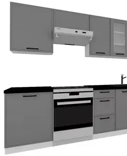 Kuchynská linka 180/240 dast grey bez dosky