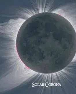 (D) 3D pohľadnica štvorec Solar Corona