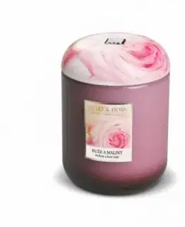 Veľká sviečka Heart & Home Ruže a maliny, 340g