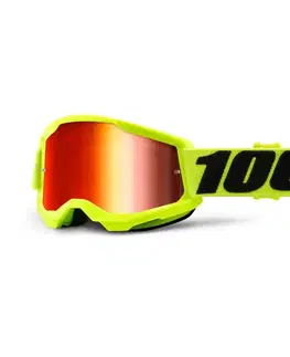100% Strata 2 Youth Mirror čierna, zrkadlové strieborné plexi
