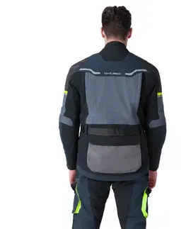 W-TEC Modock bunda čierno-modro-fluo žltá - 3XL