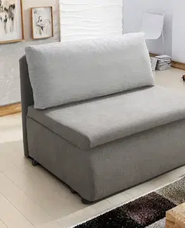 KONDELA Kenet New rozkladacie kreslo s úložným priestorom sivohnedá (taupe) / svetlosivá