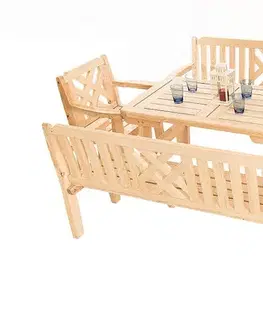 DEOKORK Masívne zahradné kreslo z borovice ROMANTIC (32 mm)