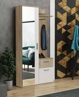 Predsieňový nábytok Justus biela/dub sonoma