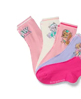 Detské ponožky, 5 párov »Paw Patrol«, ružové