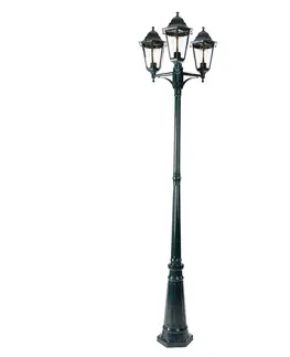 Rustikálna vonkajšia lampa tmavozelená 3-svetlo IP44 - New Orleans