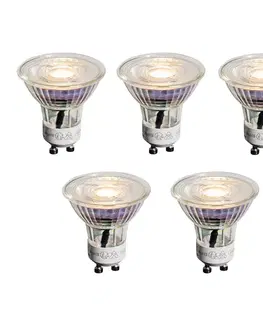 Sada 5 GU10 50mm LED žiaroviek číra 3,5W 330 lm 3000K
