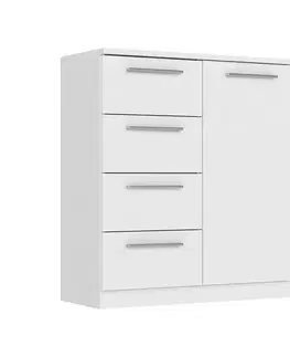 Komoda 1 dvere + 4 zásuvky SURREY biela