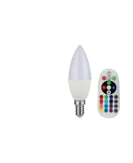  LED RGB stmievateľná žiarovka E14/3,5W/230V 6400K + diaľkové ovládanie 2771