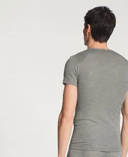Tričko CALIDA »Wool & Silk«, platin melé