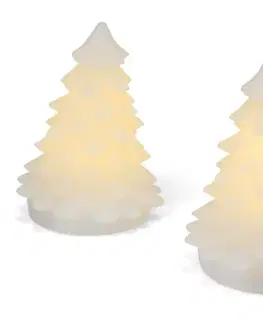 LED jedličky z pravého vosku, 2 ks, malý
