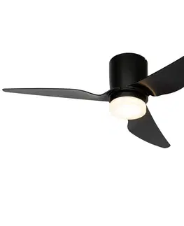 Stropný ventilátor čierny 123 cm vrátane LED stmievateľný s diaľkovým ovládaním - Patty