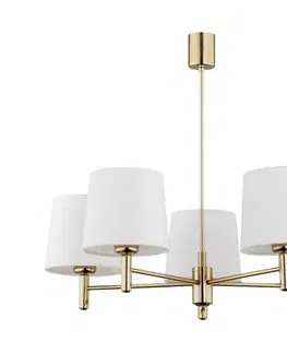 Argon 2106 - Luster na tyči PONTE 5xE27/15W/230V mosadz/krémová 2106