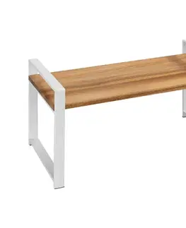 WENKO 53027100 - Polica LOUISA 40x20 cm biela/hnedá 53027100