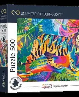 Prime Puzzle 500 UFT - Farebné škvrny: Stretnutie tigrov
