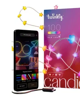 Twinkly TWKS100RGB-T - Stmievateľná RGB LED reťaz 100 × LED, 8 m, USB, Wi-Fi TWKS100RGB-T