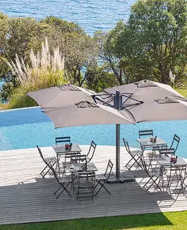 DEOKORK Slnečníkovej set QUATRO 2x2 m (antracit)