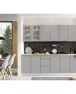 Kuchyňa Zoya 260 Svetlo Šedá Mat Bb
