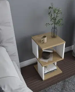 Nočný stolík Carter - Oak, White