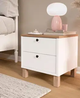 SMART nočný stolík na nožičkách, biela