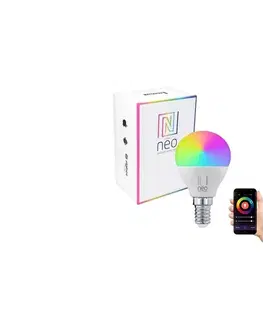  NEO LITE SMART LED žárovka E14 6W RGB+CCT barevná a bílá, stmívatelná, Wi-Fi, P45, TUYA