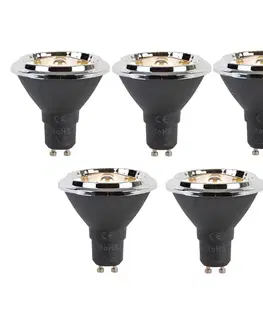 Sada 5 stmievateľných LED žiaroviek GU10 AR70 6W 450lm 2700K