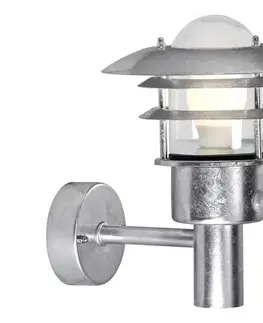 Nordlux - Vonkajšie nástenné svietidlo s pohybovým senzorom LONSTRUP 1xE27/60W/230V IP44 strieborné 71432031