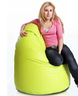 Sedací vak hruška Sako XL polyester TiaHome - Oranžová