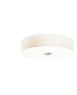 Rustikálne stropné svietidlo biele 50 cm - Drum Jute