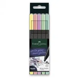Fineliner Faber-Castell Grip Pastel 5 ks